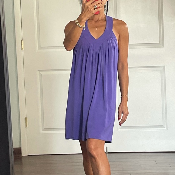 Alice + Olivia Dresses & Skirts - Alice+Olivia Purple Silk Racerback Mini Dress S